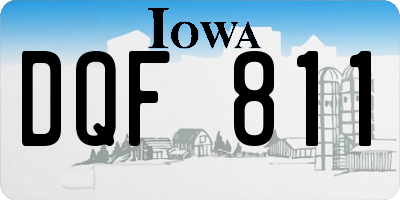 IA license plate DQF811