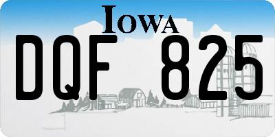 IA license plate DQF825