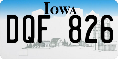 IA license plate DQF826