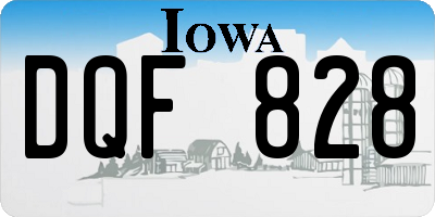 IA license plate DQF828