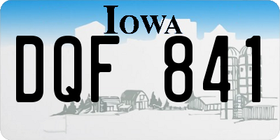 IA license plate DQF841
