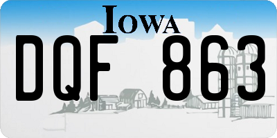 IA license plate DQF863