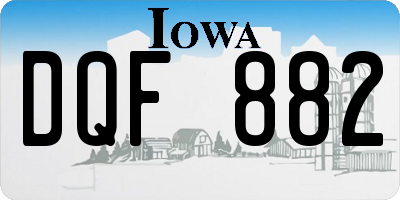 IA license plate DQF882