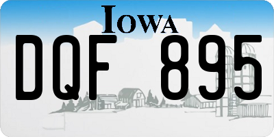 IA license plate DQF895