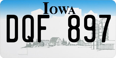 IA license plate DQF897