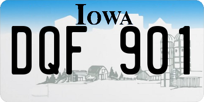 IA license plate DQF901