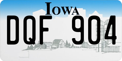 IA license plate DQF904