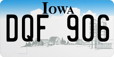 IA license plate DQF906