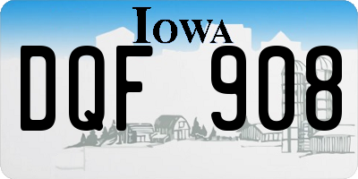 IA license plate DQF908