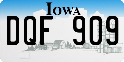 IA license plate DQF909