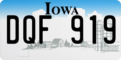 IA license plate DQF919