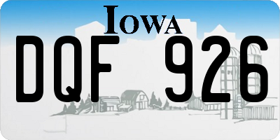 IA license plate DQF926