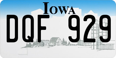 IA license plate DQF929