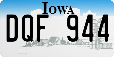 IA license plate DQF944