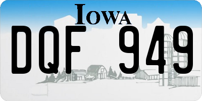 IA license plate DQF949