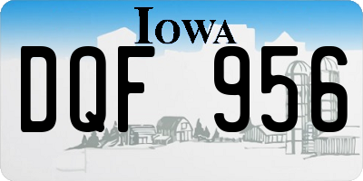 IA license plate DQF956