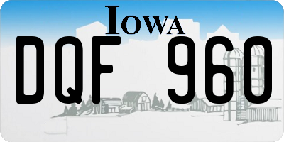 IA license plate DQF960