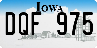 IA license plate DQF975
