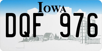 IA license plate DQF976
