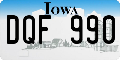 IA license plate DQF990