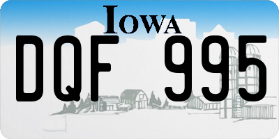 IA license plate DQF995