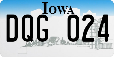 IA license plate DQG024