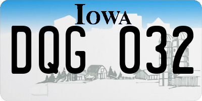IA license plate DQG032