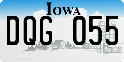 IA license plate DQG055