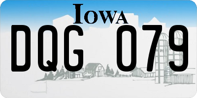IA license plate DQG079