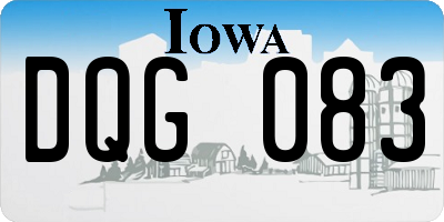 IA license plate DQG083