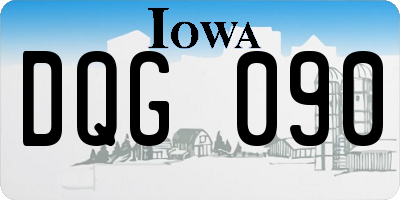 IA license plate DQG090