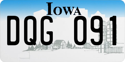 IA license plate DQG091