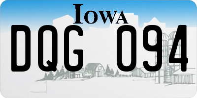 IA license plate DQG094