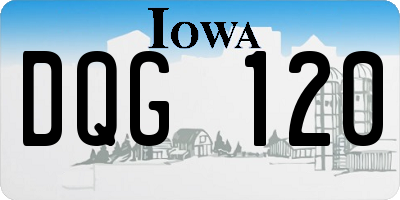 IA license plate DQG120