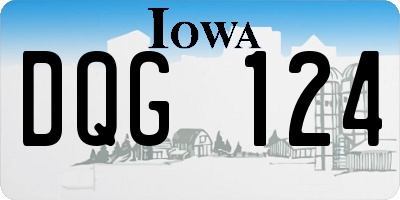 IA license plate DQG124