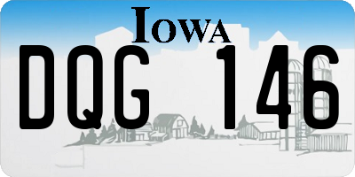 IA license plate DQG146