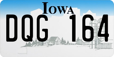 IA license plate DQG164