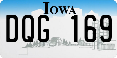 IA license plate DQG169