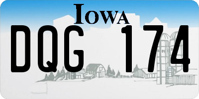 IA license plate DQG174