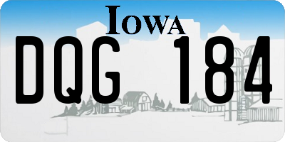 IA license plate DQG184