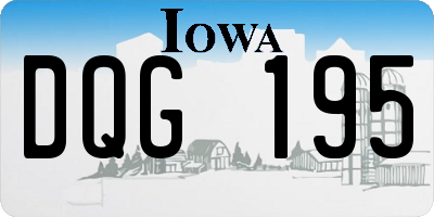 IA license plate DQG195