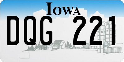 IA license plate DQG221