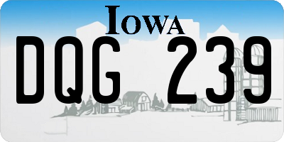 IA license plate DQG239