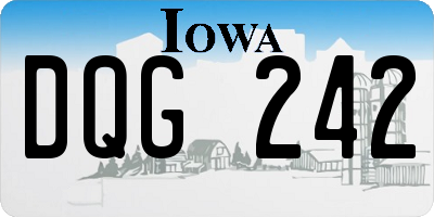 IA license plate DQG242