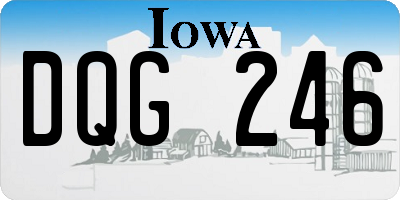 IA license plate DQG246