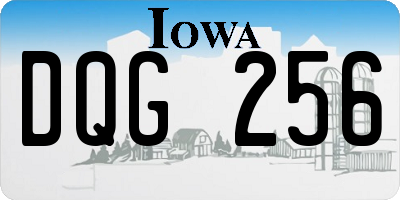 IA license plate DQG256