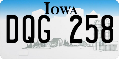 IA license plate DQG258