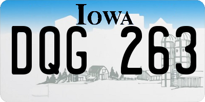 IA license plate DQG263