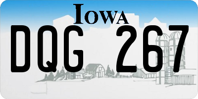 IA license plate DQG267
