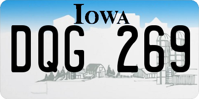 IA license plate DQG269